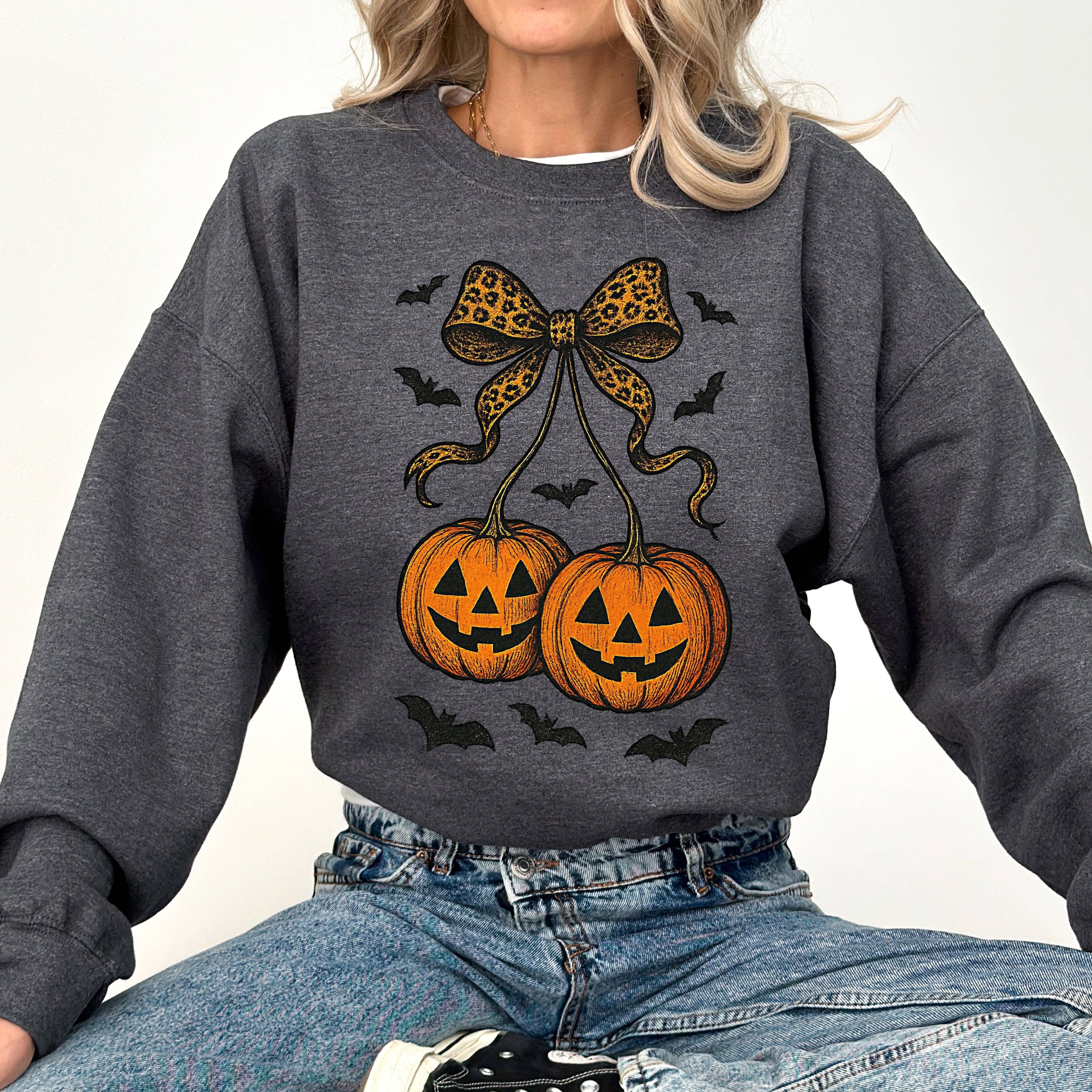 Pumpkin Coquette, Bow, Halloween, Costume, Fall Sweatshirt T-Shirts, Hoodie | PodTeesHub.com