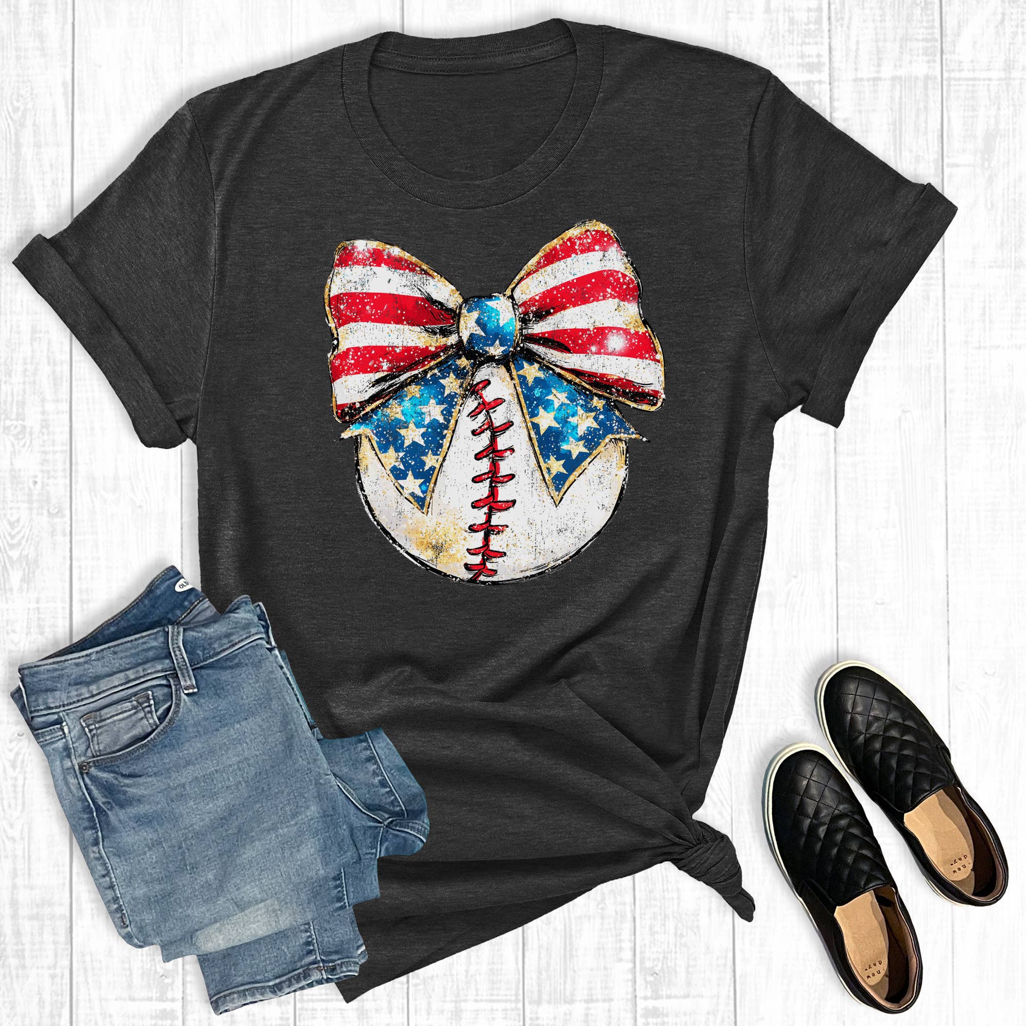 Retro Patriotic Baseball Graphic Tee Hoodie, Sweatshirt | PodTeesHub.com