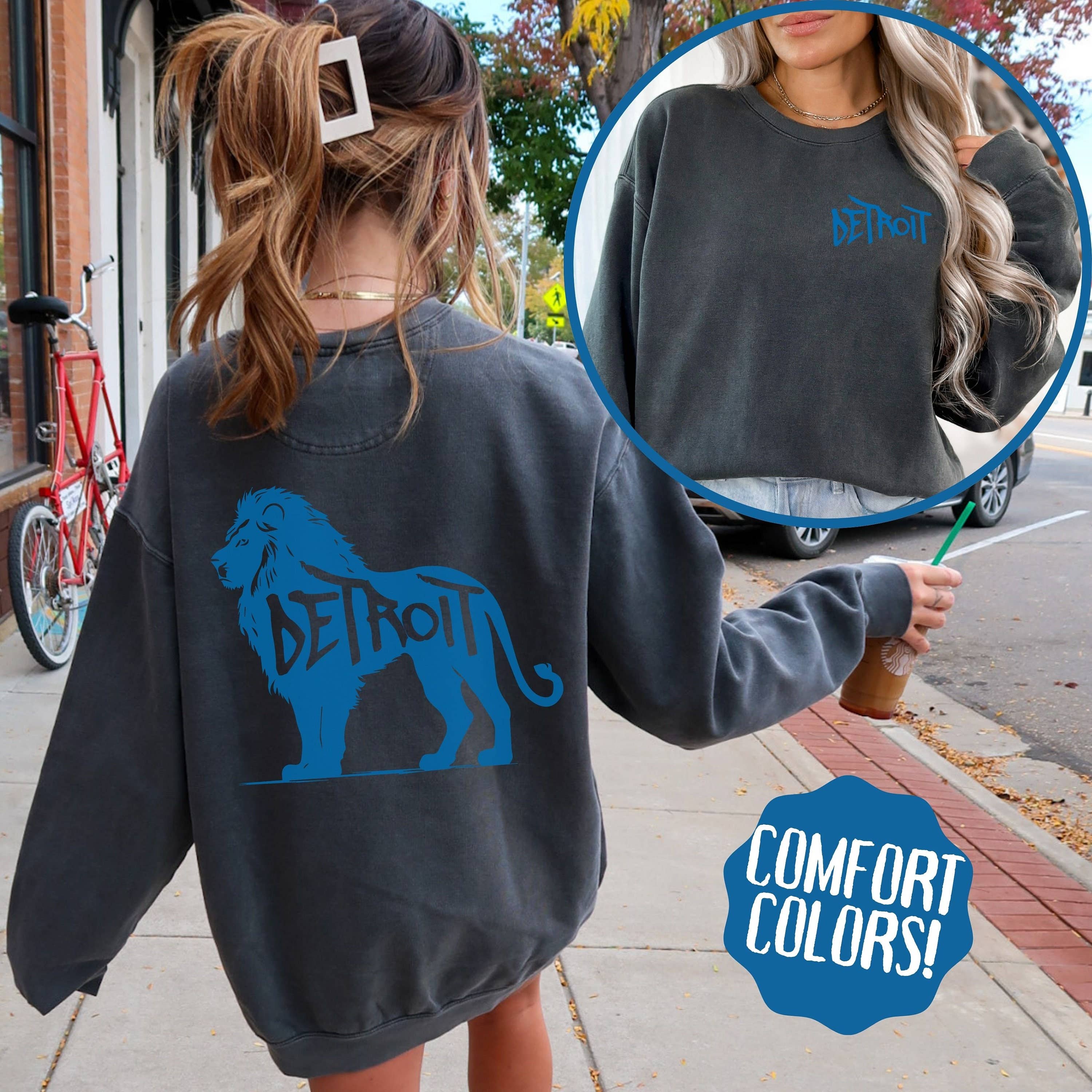 Detroit Lions Vintage Football Sweatshirt Michigan Shirt Hoodie | PodTeesHub.com
