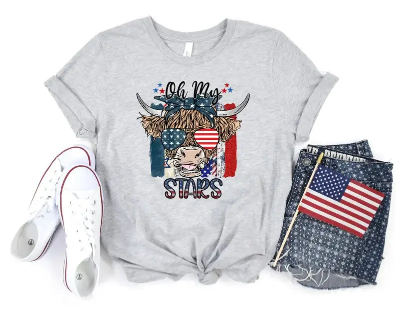 Oh My Stars Cow T-Shirt Hoodie, Sweatshirt | PodTeesHub.com