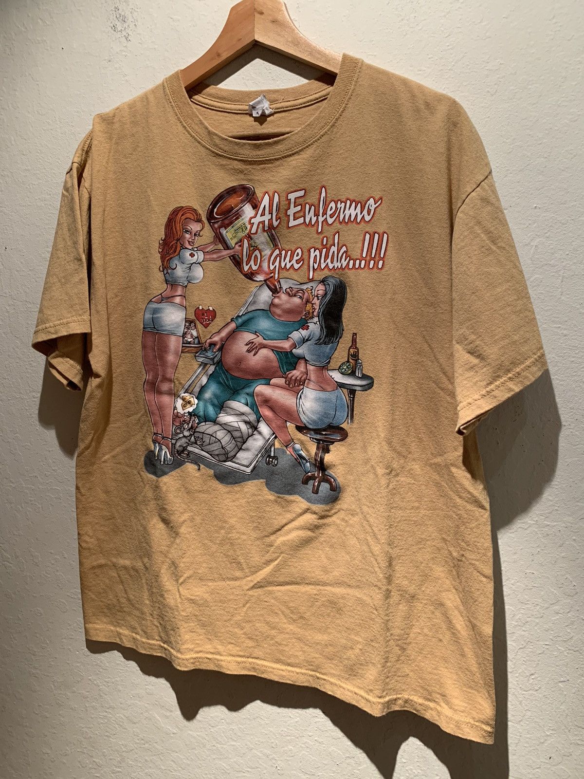 Rare Vintage Al Enfermo Lo Que Pida Funny T Shirt Hoodie, Sweatshirt | PodTeesHub.com