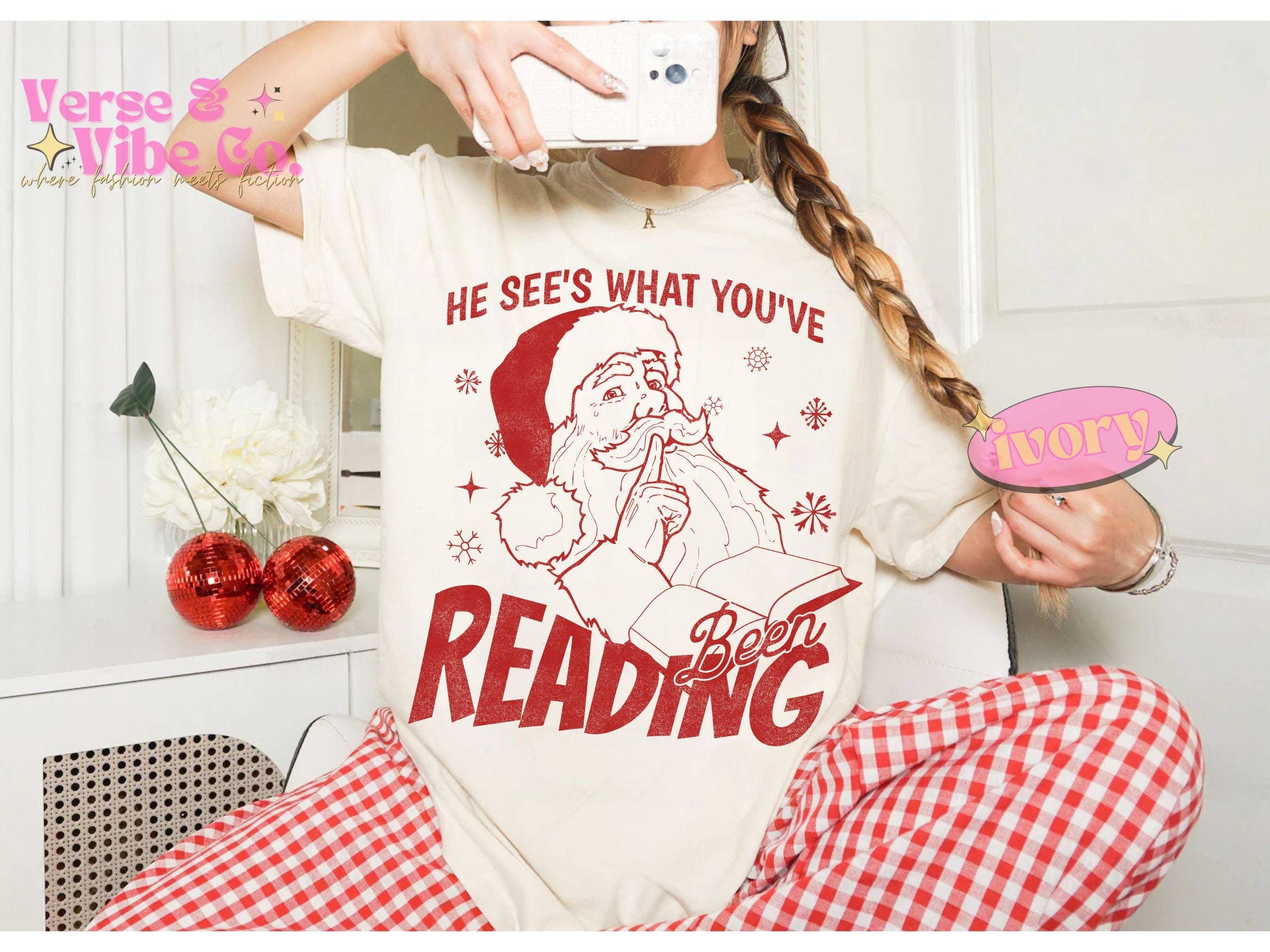 Funny Bookish Christmas Comfort T-Shirt For Readers Gift Hoodie, Sweatshirt | PodTeesHub.com