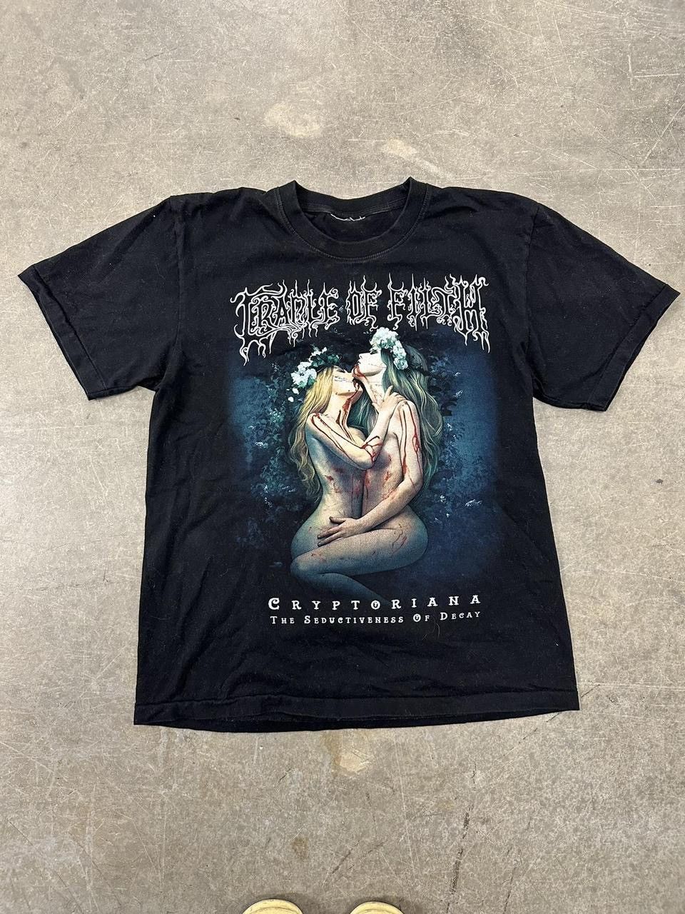 Band Tees Vintage Cradle Of Filth Black Metal Graphic Shirt Large Hoodie, Sweatshirt | PodTeesHub.com