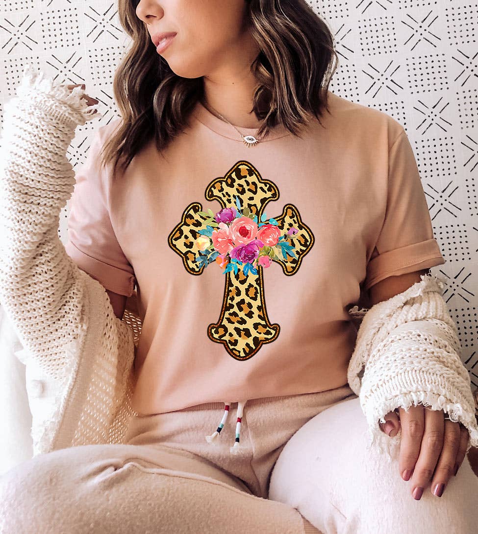 Leopard Cross - Christian Religious Easter Jesus God T-Shirt Hoodie, Sweatshirt | PodTeesHub.com