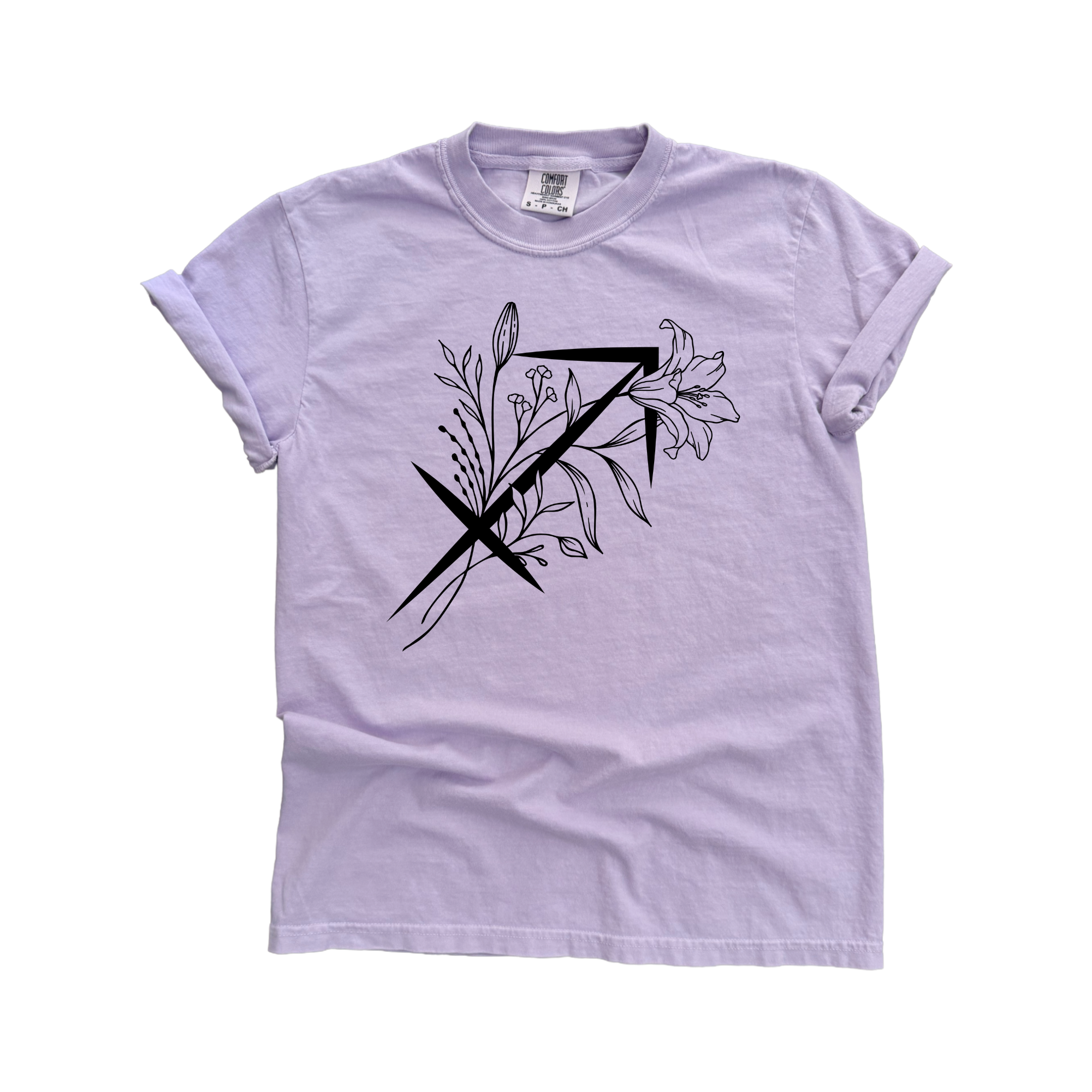 Sagittarius – Floral Zodiac Tee Hoodie, Sweatshirt | PodTeesHub.com