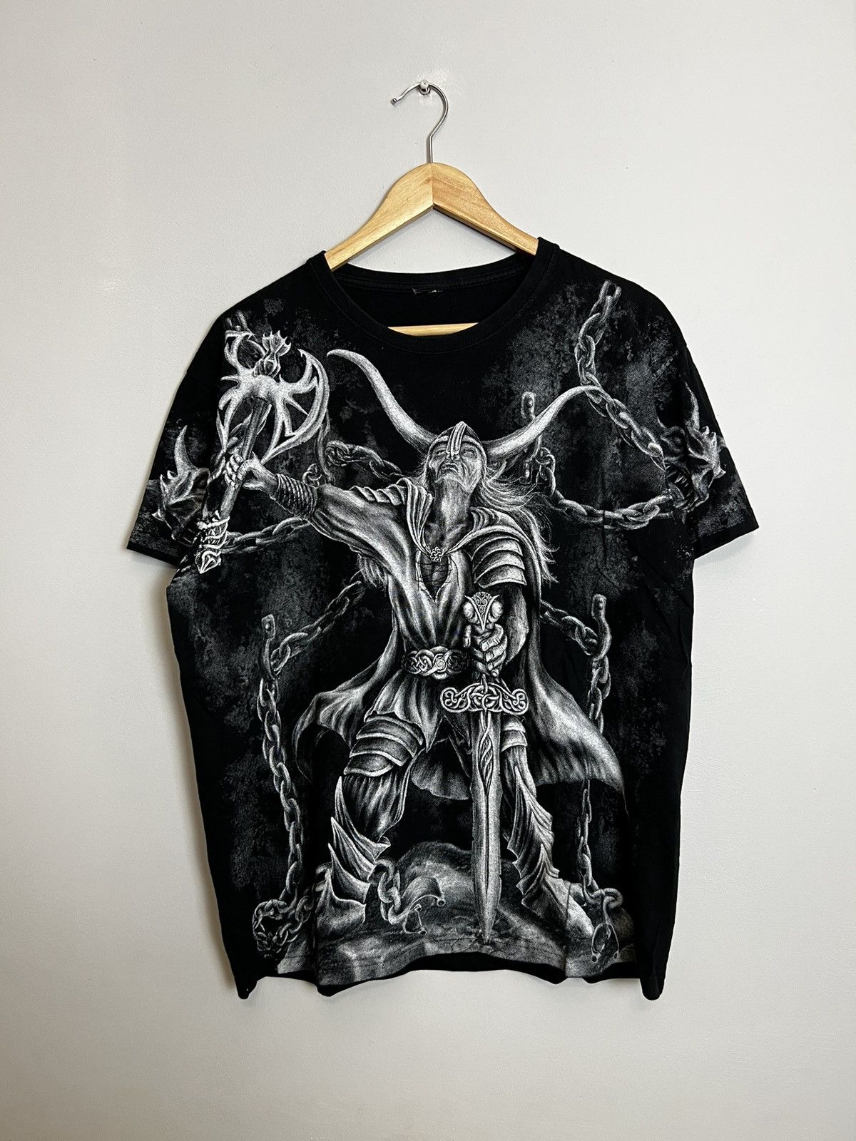 Other Vintage 00s Viking Loki Hammer Fantasy All Over Print Tshirt Hoodie, Sweatshirt | PodTeesHub.com
