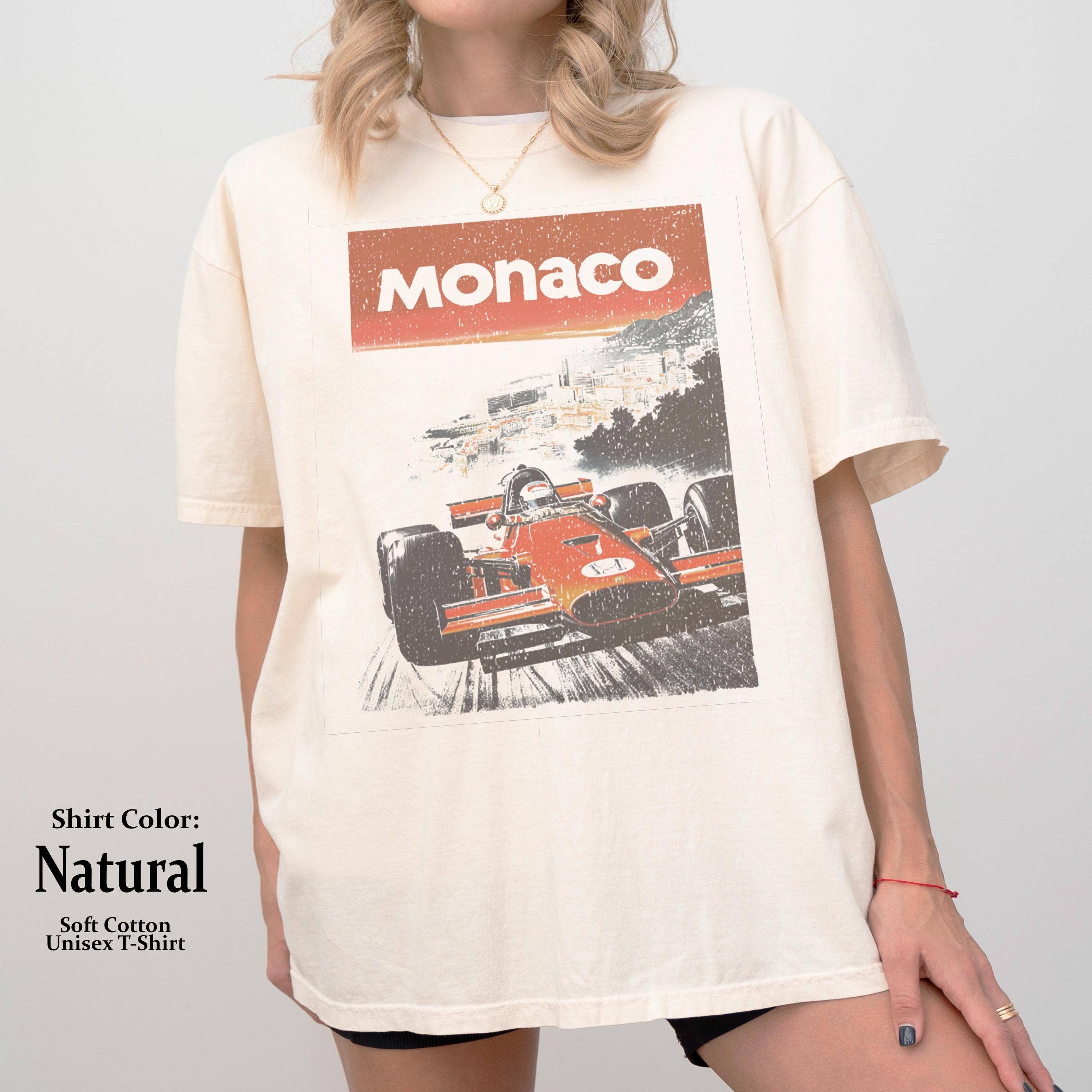 Monaco Retro Racecar T-Shirt Vintage Race Day Apparel Hoodie, Sweatshirt | PodTeesHub.com