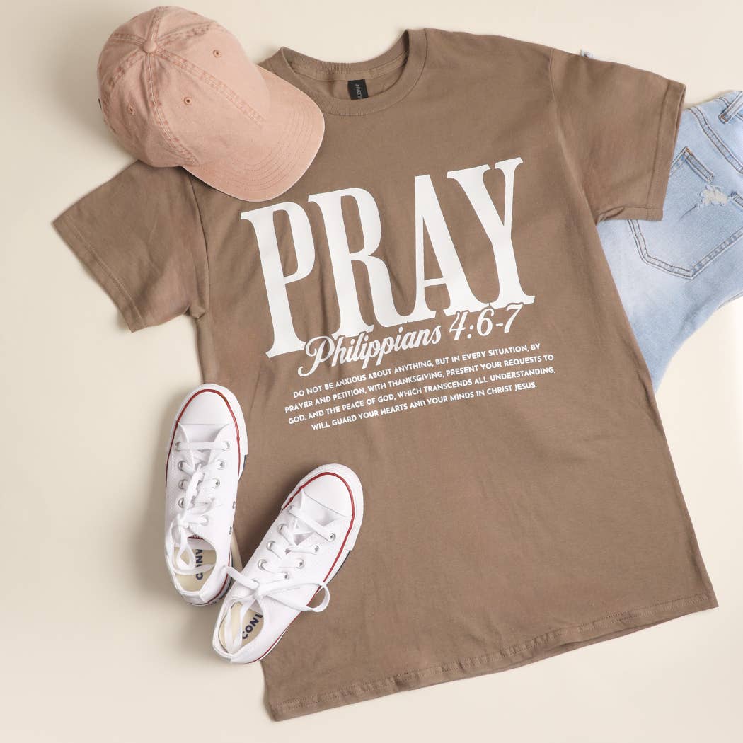 Pray Philippians 4:6-7  Heavy Cotton T-Shirt Hoodie, Sweatshirt | PodTeesHub.com