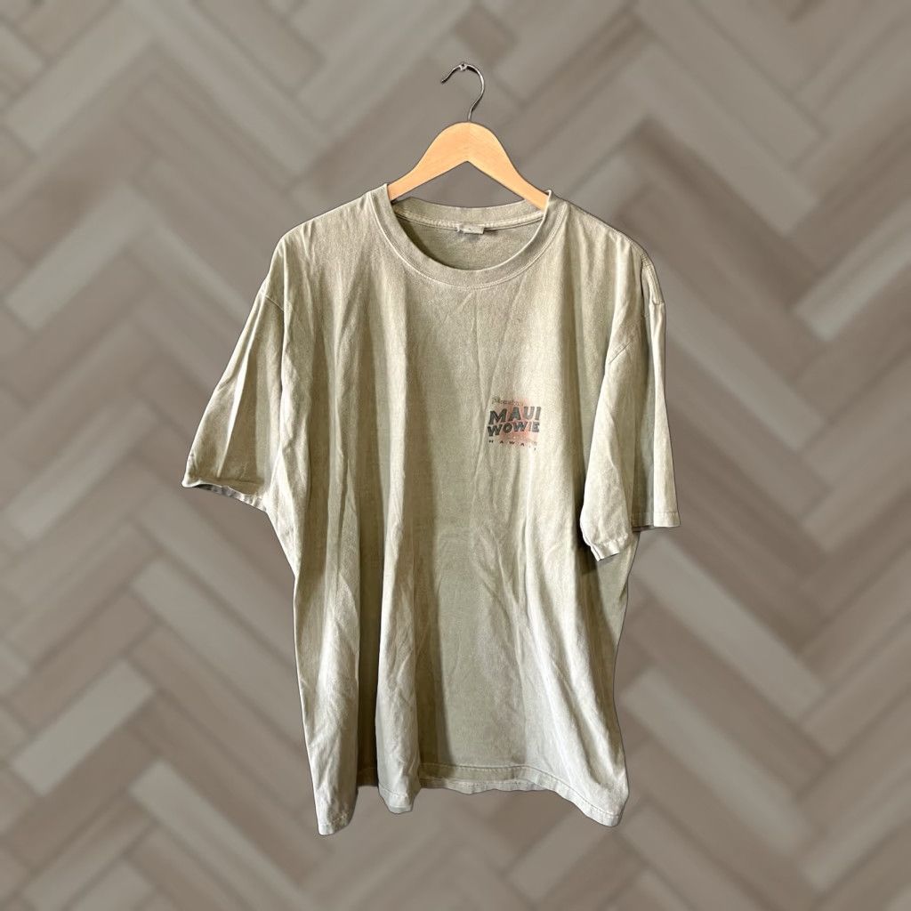 Vintage Crazy Shirts Mens Green Short Sleeve Maui Wowie T Shirt Xl Adult Mens Short Sleeve G Hoodie, Sweatshirt