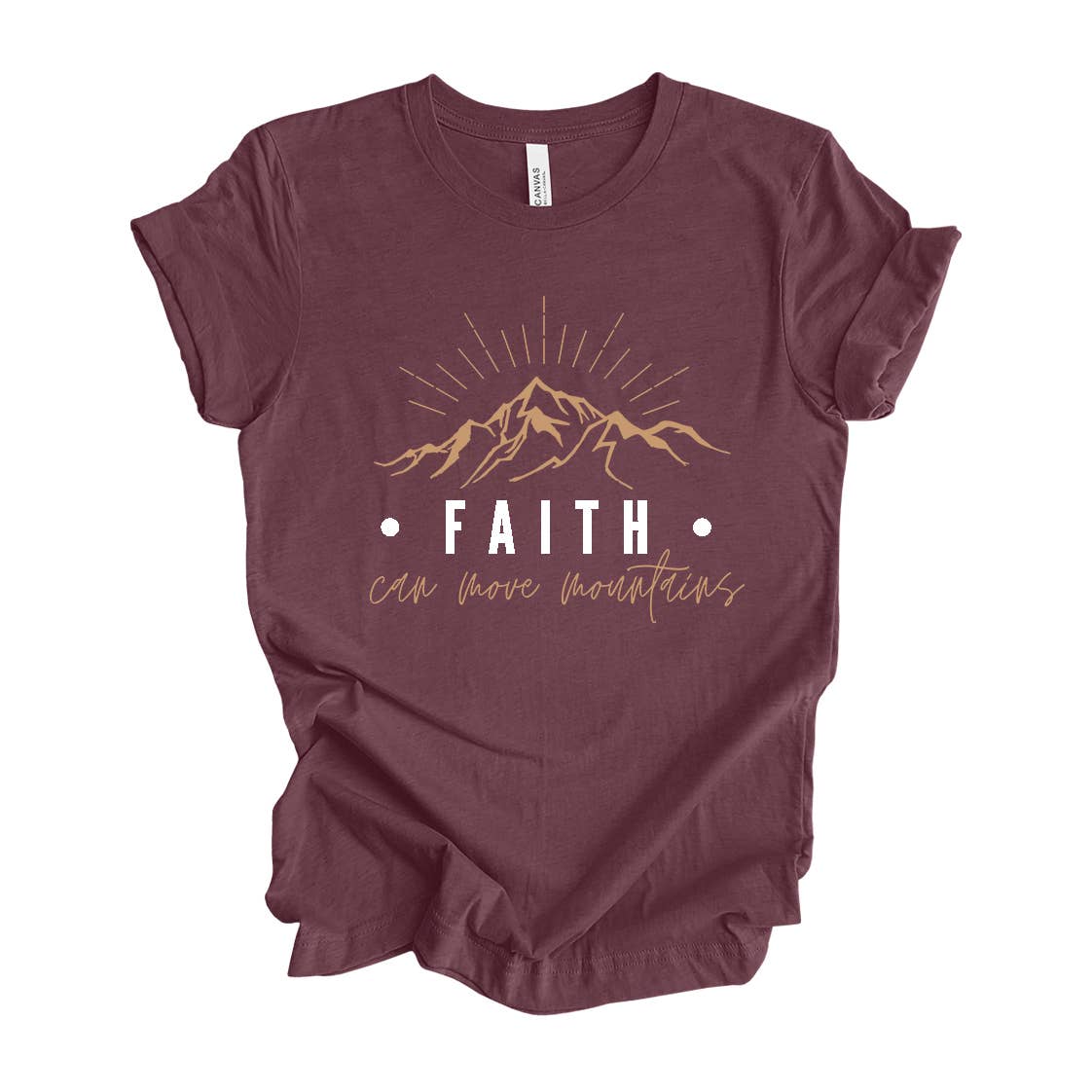 Faith Can Move Mountains Tee Hoodie, Sweatshirt | PodTeesHub.com