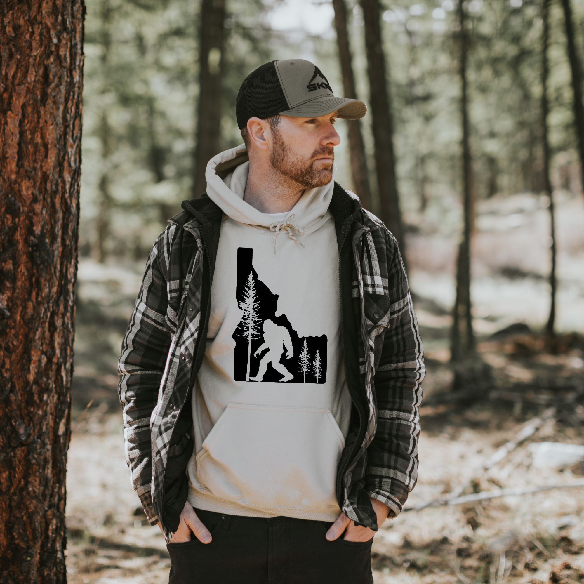 Idaho Bigfoot Unisex Crewneck/Hoodie Sweatshirt T-Shirts | PodTeesHub.com