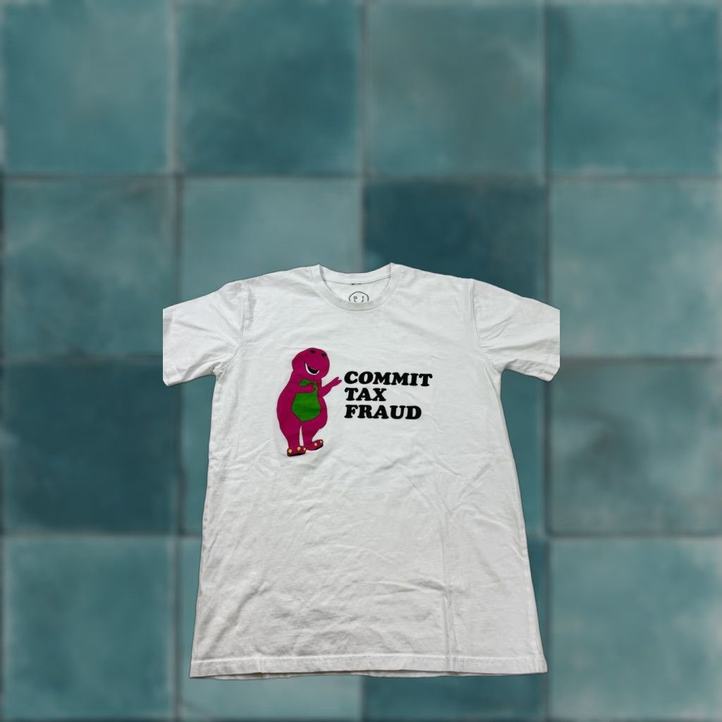 Vintage Commit Tax Fraud Shirt Medium White Funny Meme Graphic Novelty Humor Tee Mens Hoodie, Sweatshirt | PodTeesHub.com