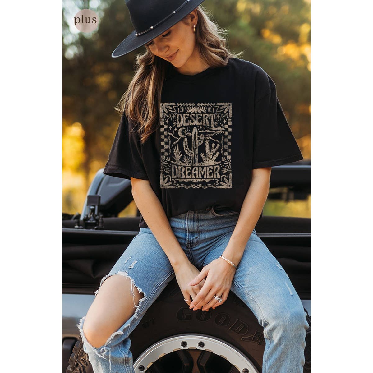 Desert Dreamer Vintage Graphic Plus Tee Hoodie, Sweatshirt | PodTeesHub.com