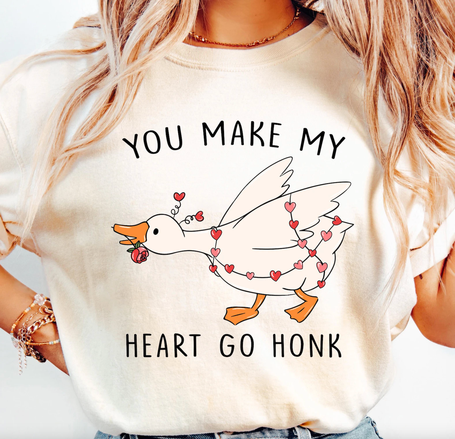Funny Valentine Goose Tee or Sweatshirt Hoodie | PodTeesHub.com