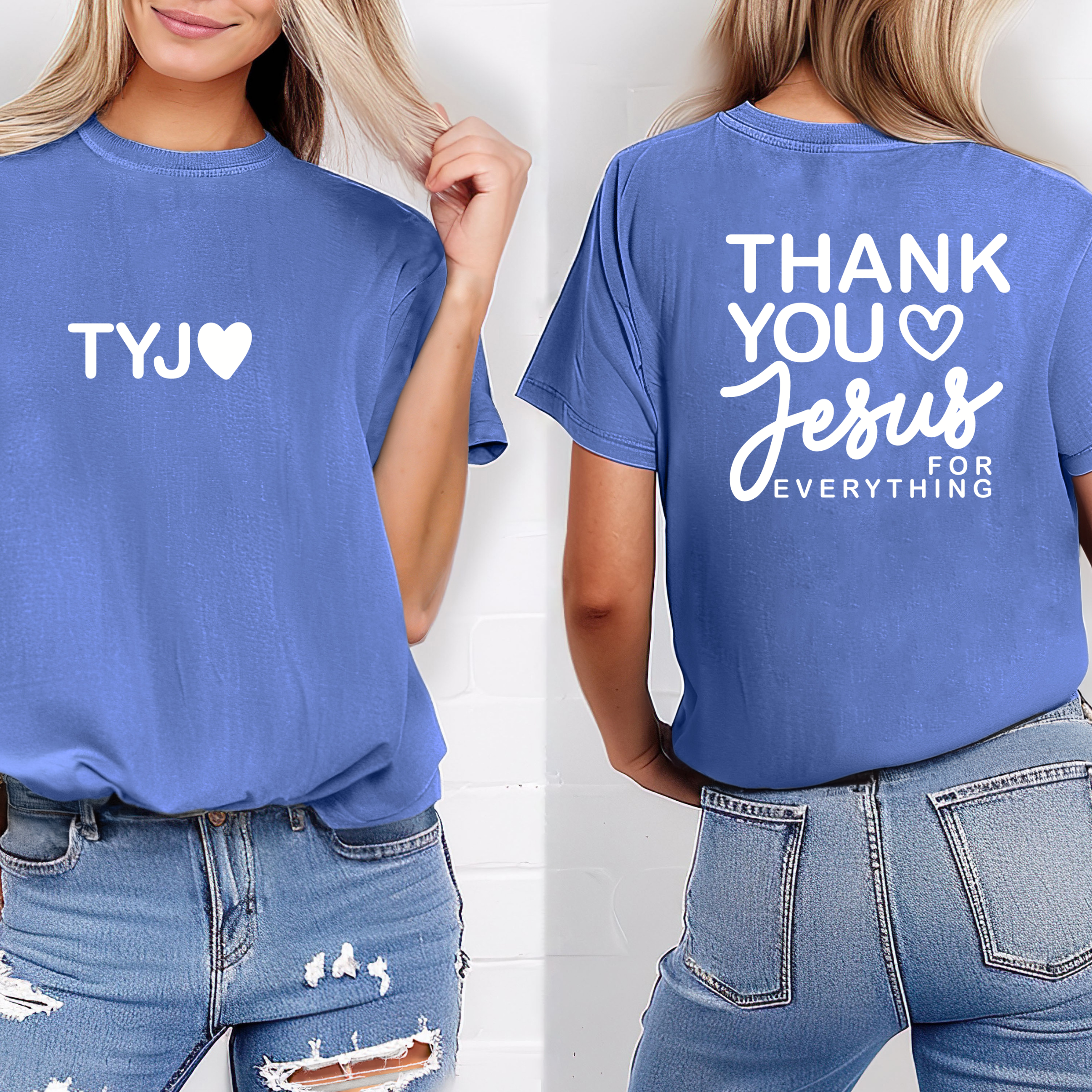 Tyj Tee -  Thank You Jesus Tee Christian Spring Graphic Tee Hoodie, Sweatshirt | PodTeesHub.com