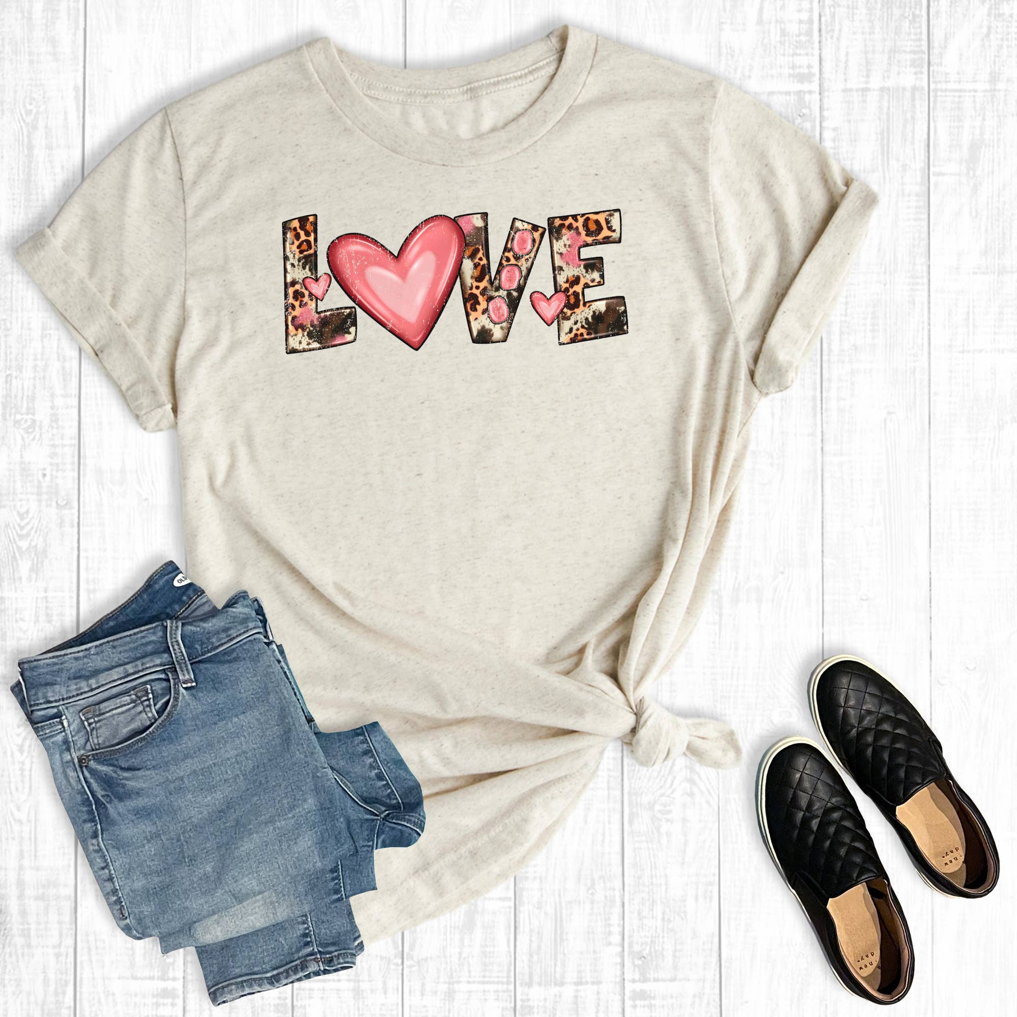 Western Love Heart Valentine's Day Graphic Tee Hoodie, Sweatshirt | PodTeesHub.com