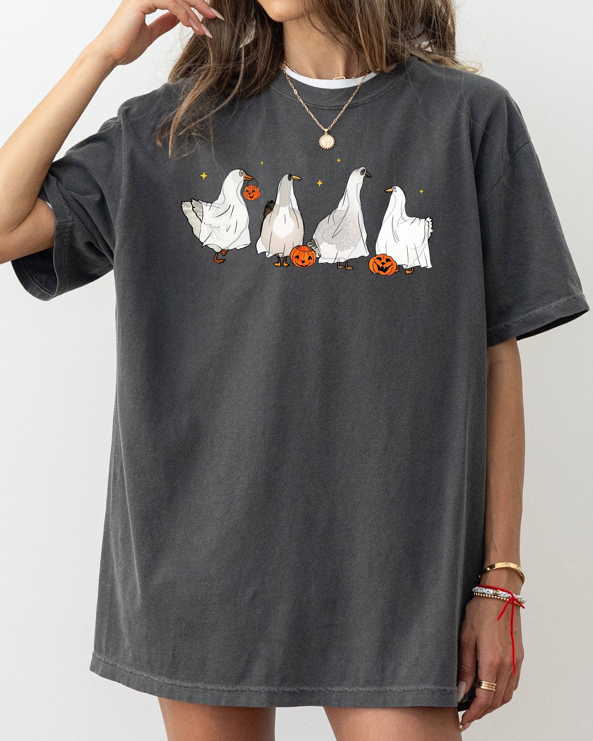 Ghost Geese, Farm, Skeleton, Funny, Halloween T-Shirt Hoodie, Sweatshirt | PodTeesHub.com