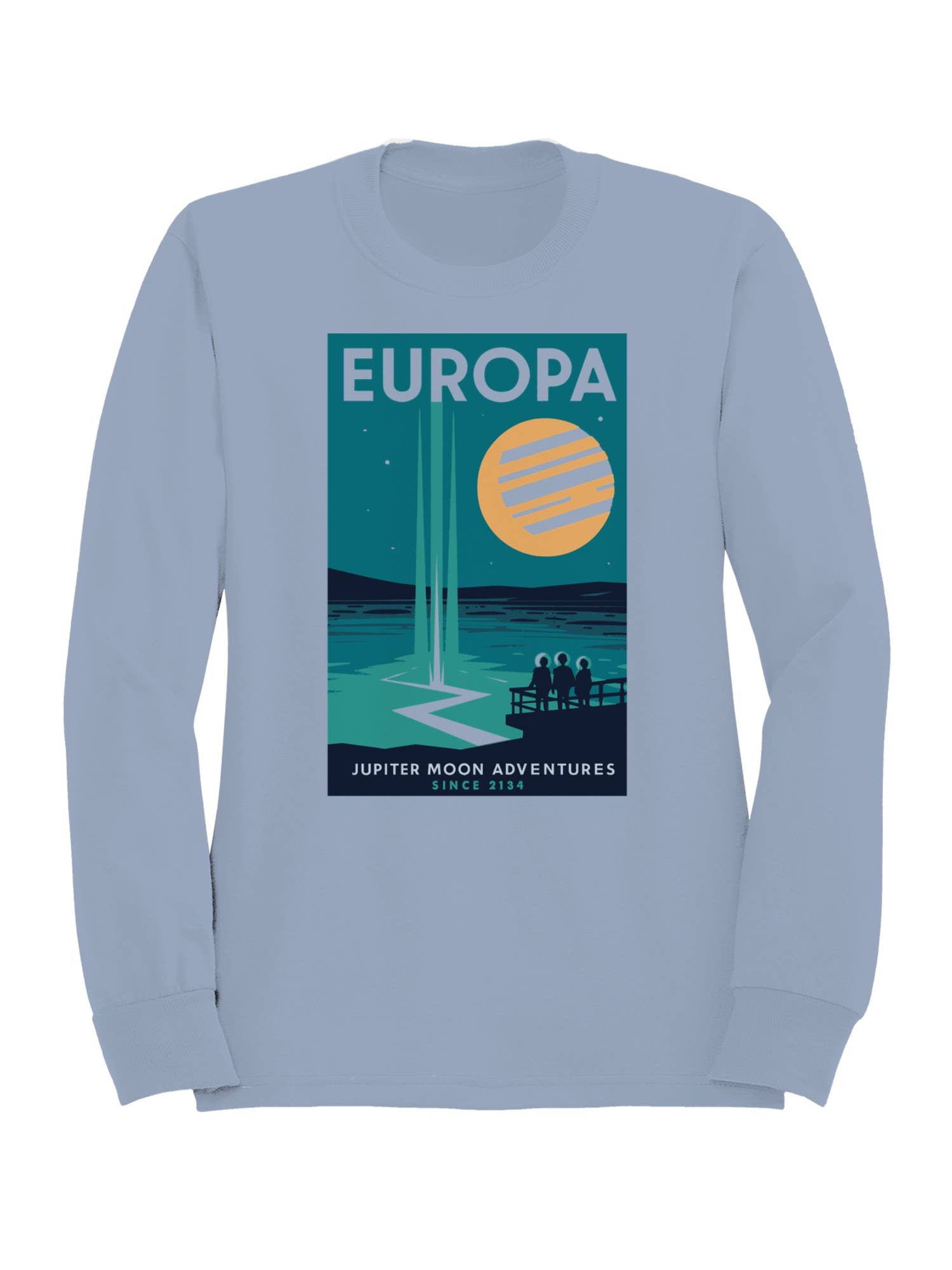 Europa Jupiter Moon Adventures Art Men's Sweatshirt T-Shirts, Hoodie | PodTeesHub.com