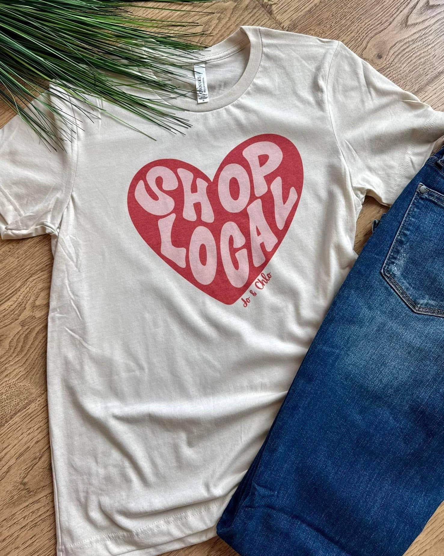 Custom Shop Local Valentine Graphic Tee Hoodie, Sweatshirt | PodTeesHub.com