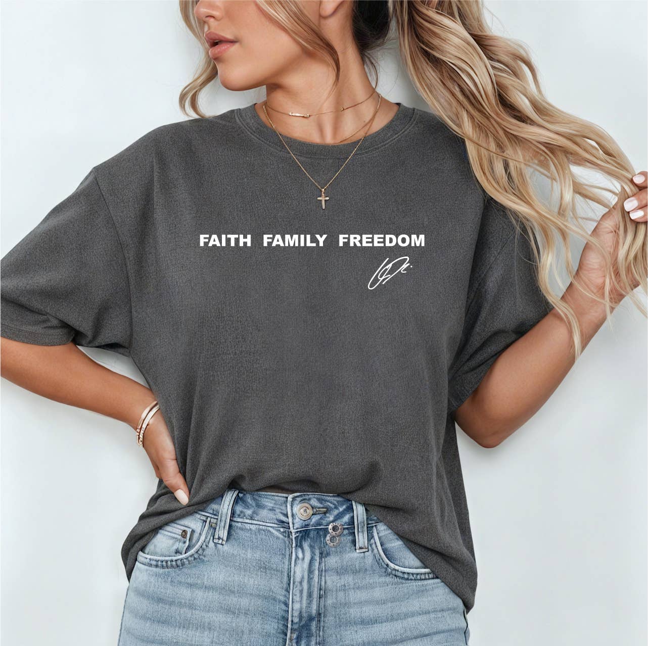 Faith Family Freedom Premium T-Shirt Charlie Kirk Hoodie, Sweatshirt | PodTeesHub.com