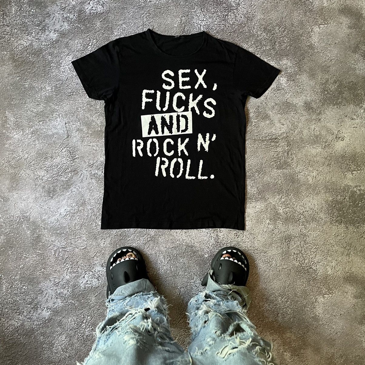 Vintage Y2k Sex Fucks Drugs Rock Slogan Funny T-Shirts, Hoodie, Sweatshirt