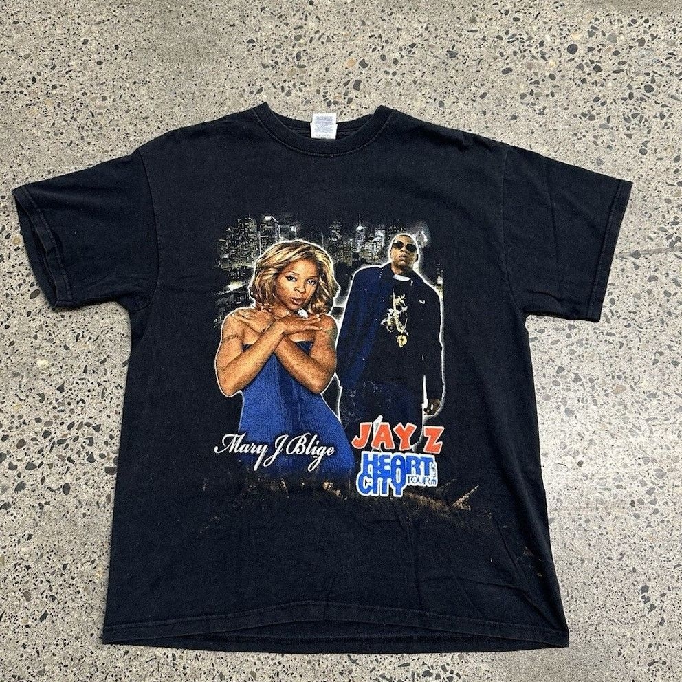 Rap Tees X Vintage 2008 Jay Z Heart Of The City Tour Hip Hop T Shirt L Vintage Hoodie, Sweatshirt | PodTeesHub.com