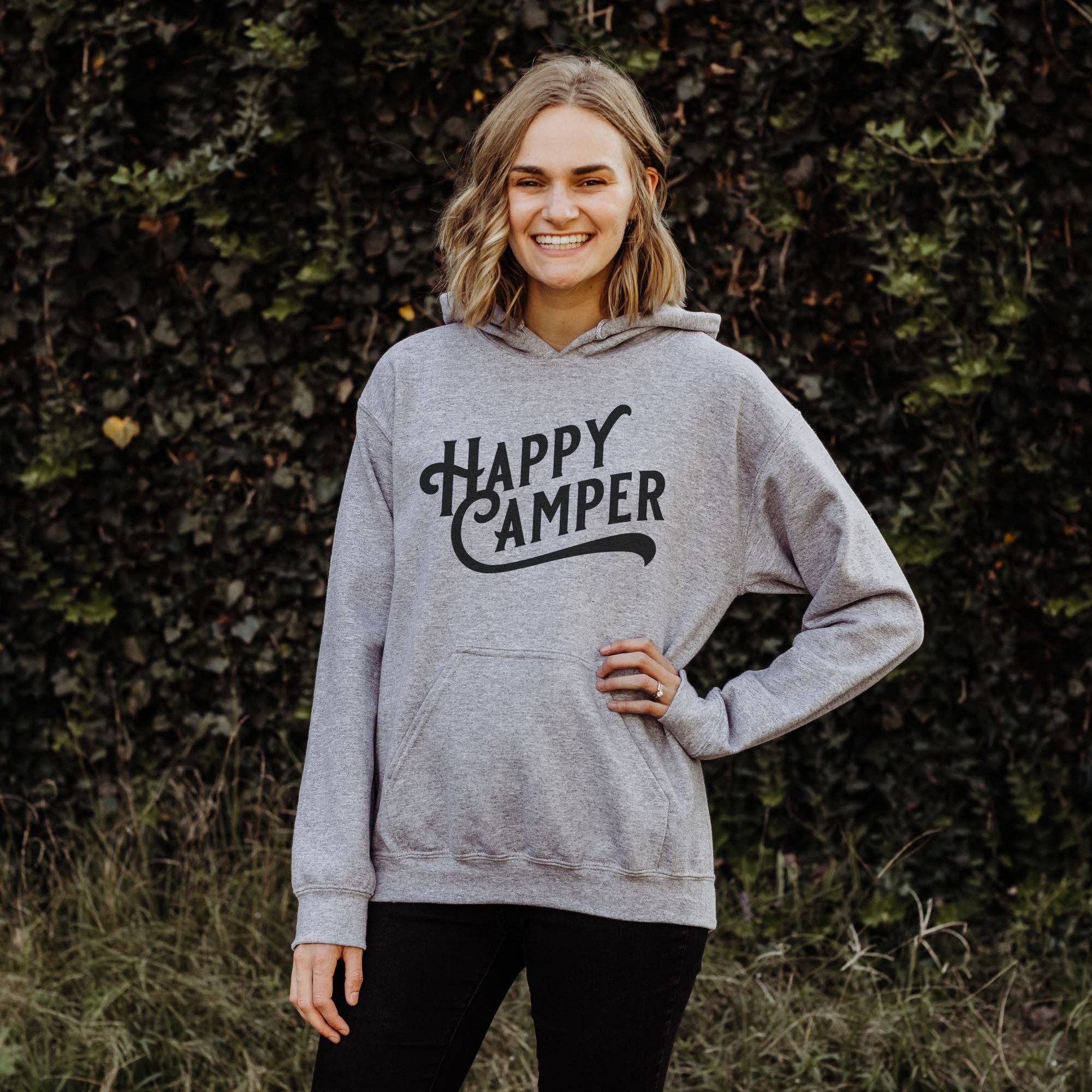 Happy Camper Unisex Camping Hoodie Sweatshirt T-Shirts | PodTeesHub.com