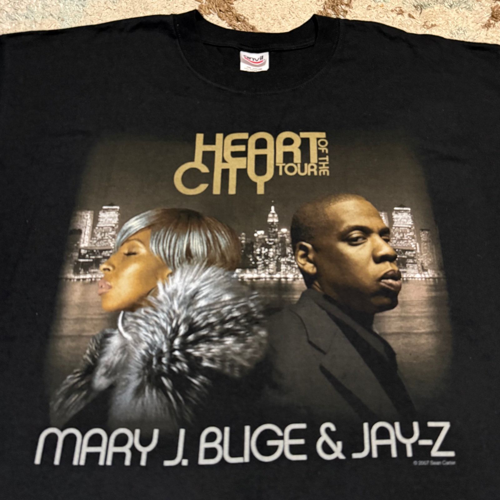 Jay Z X Rap Tees 2007 Mary J Blige Jay Z Heart Of The City Tour Shirt Xl Hoodie, Sweatshirt | PodTeesHub.com
