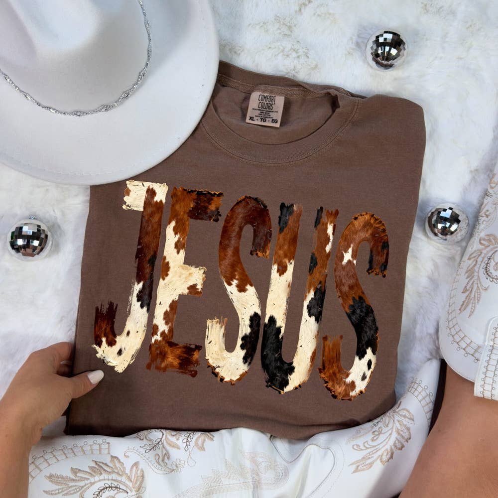 Jesus Cowhide Tee Hoodie, Sweatshirt | PodTeesHub.com