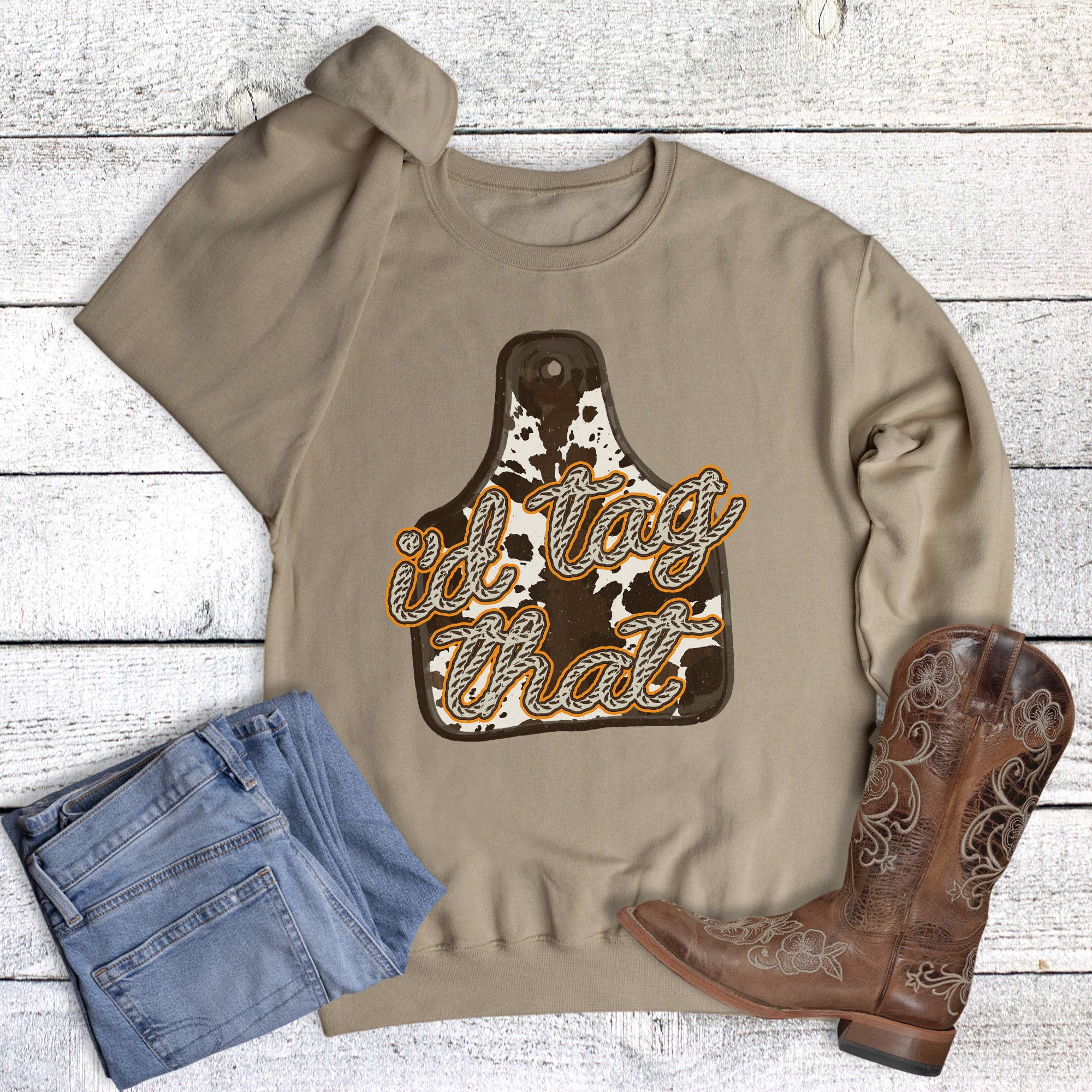 Western Funny I'd Tag That Sweatshirt T-Shirts, Hoodie | PodTeesHub.com