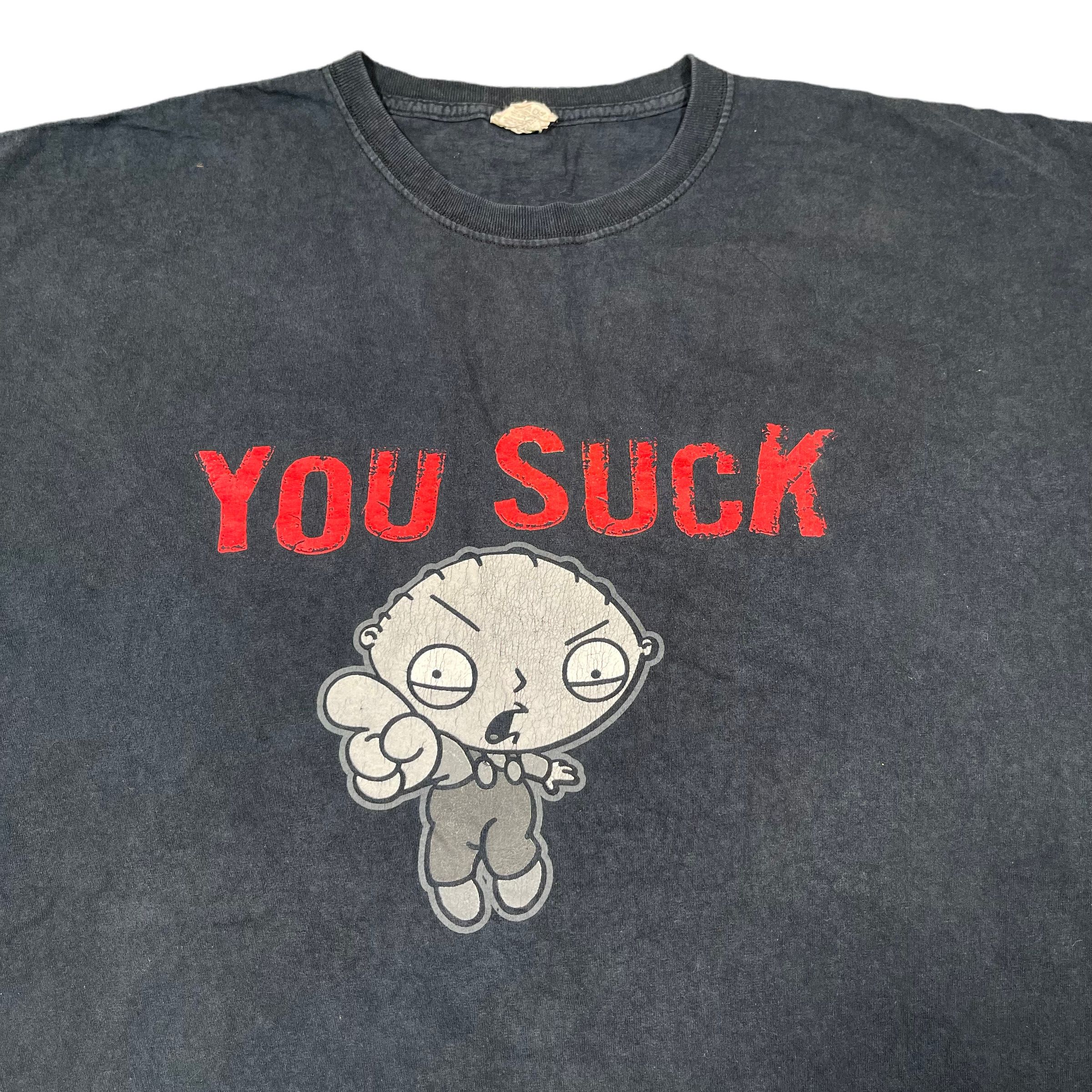 Vintage Y2k You Suck Stewie Family Guy T Shirt Hoodie, Sweatshirt | PodTeesHub.com
