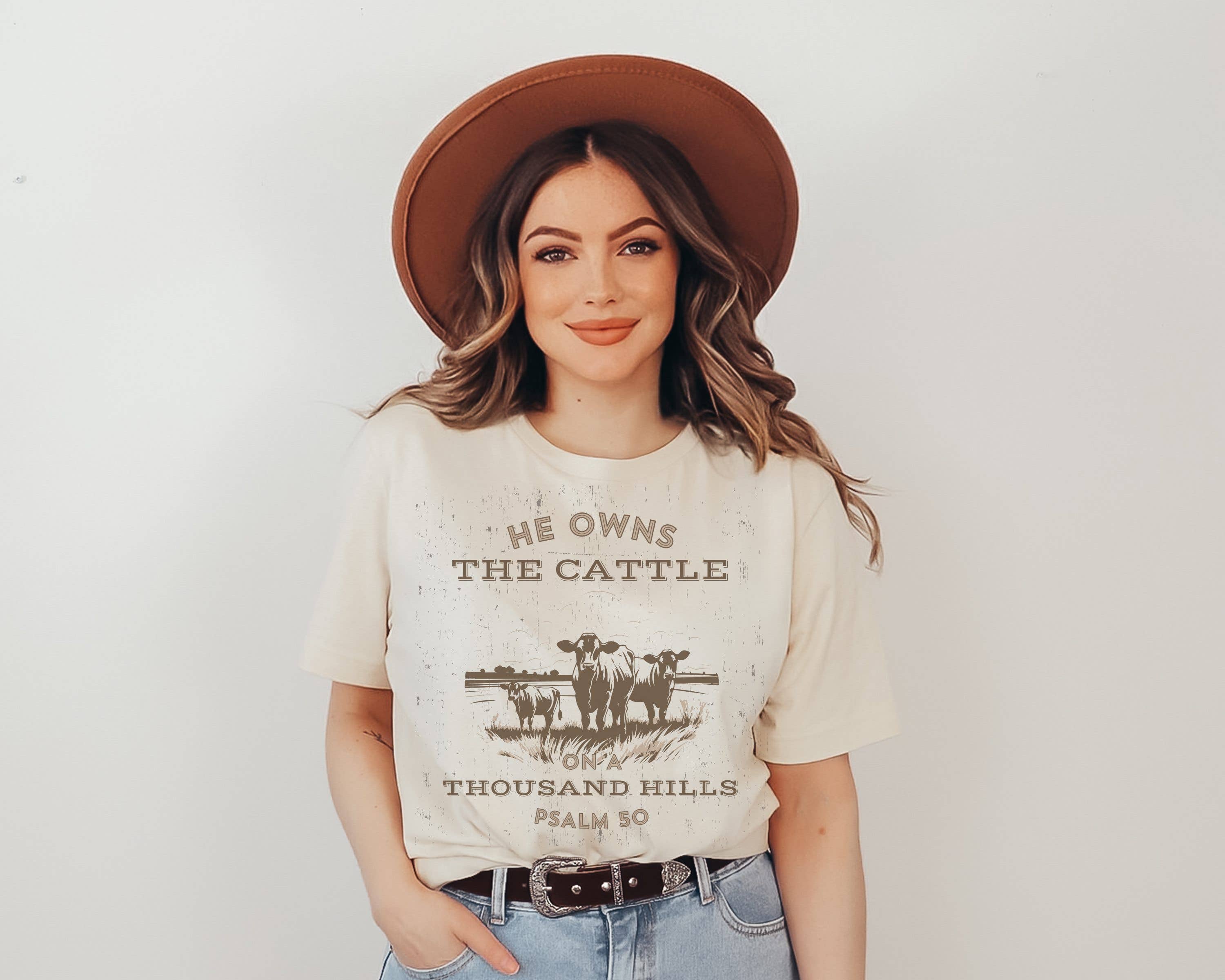 He Owns the Cattle Herd Graphic Tee | Western Shirt Hoodie, Sweatshirt | PodTeesHub.com