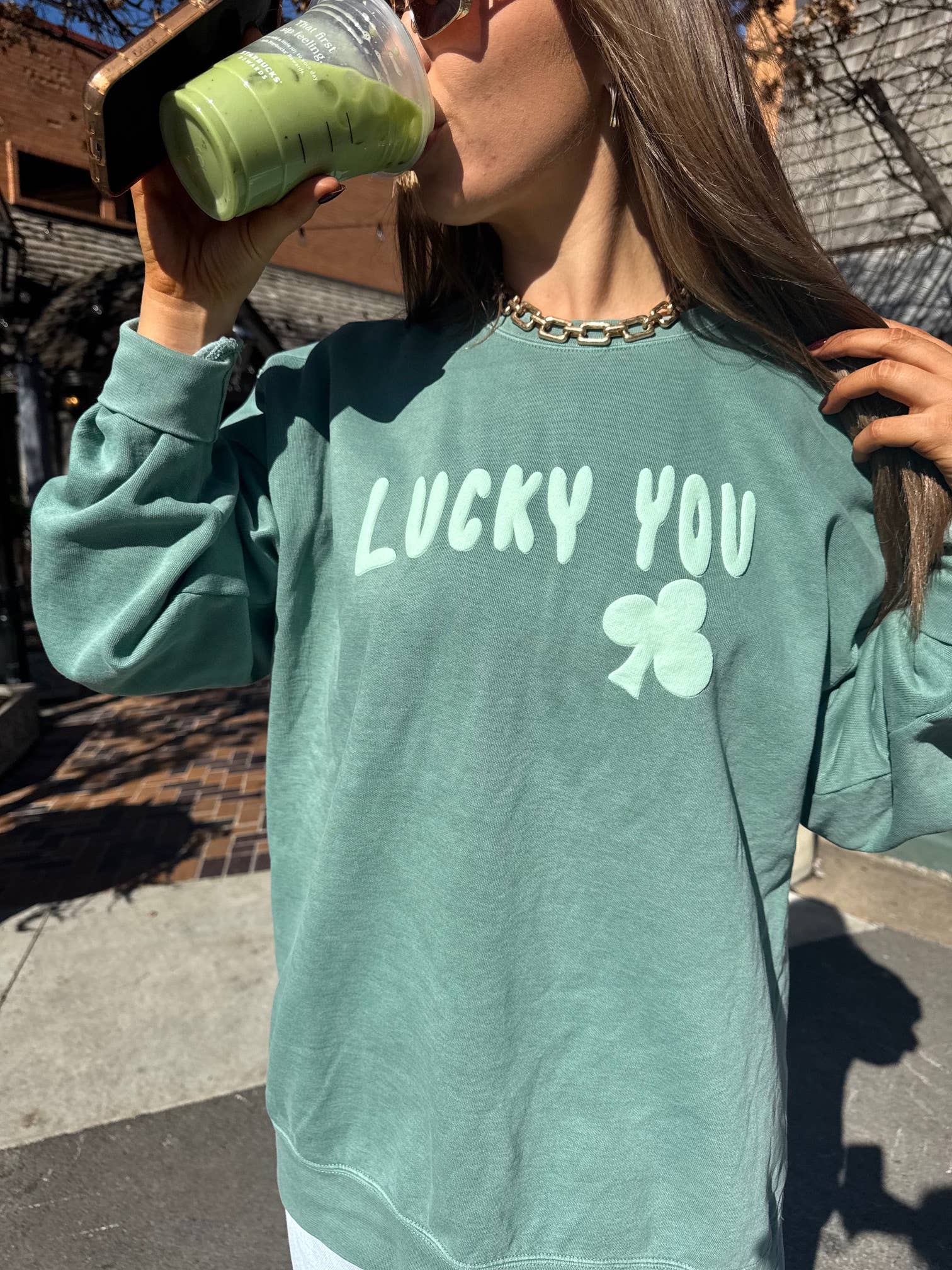 St. Patrick's Day Lucky You Puff Ink Green Cc Sweatshirt T-Shirts, Hoodie | PodTeesHub.com