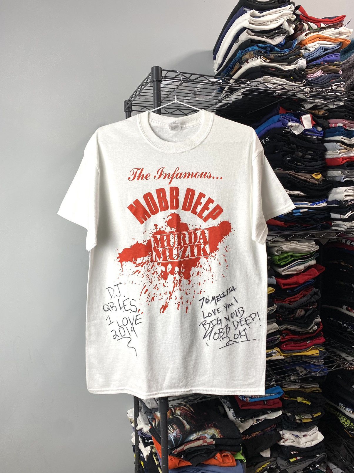Rap Tees Rare Mobb Deep Signature T Shirt Dj Les Hip Hop Hoodie, Sweatshirt | PodTeesHub.com