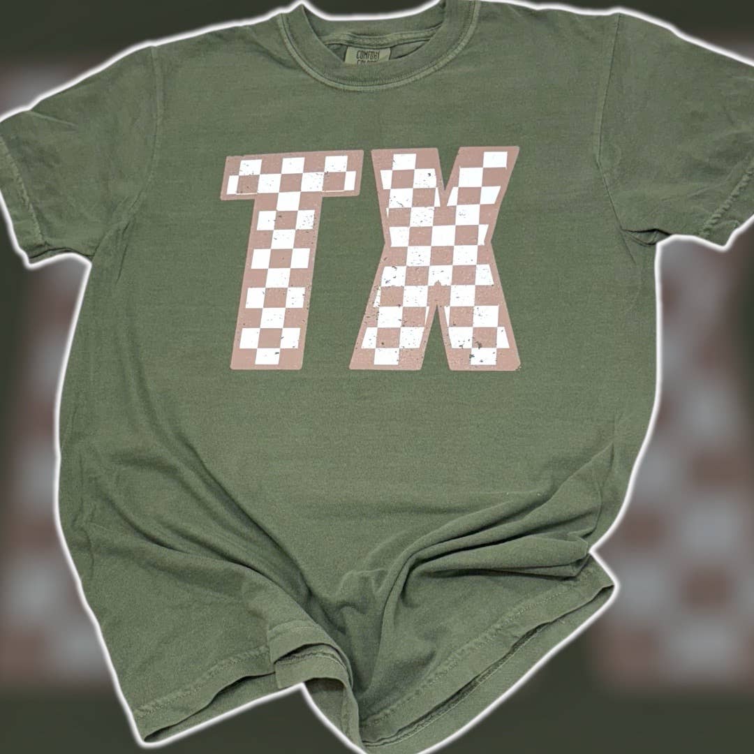 Texas Brown Checkered T-Shirt Hoodie, Sweatshirt | PodTeesHub.com