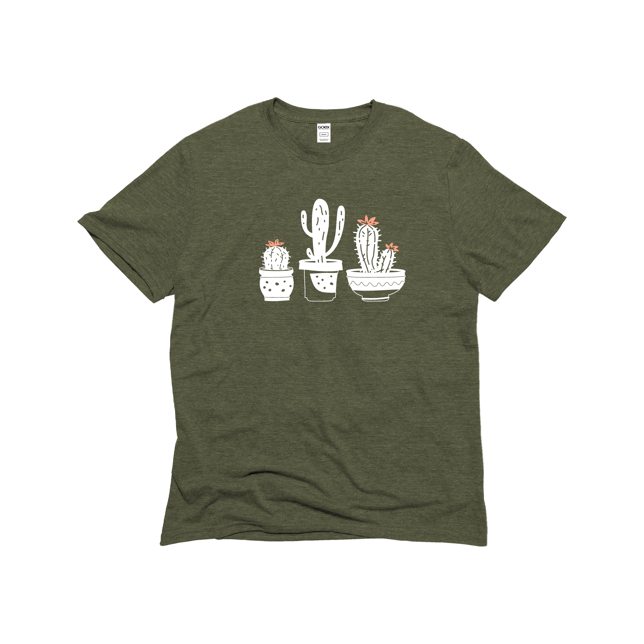Cactus Trio Unisex Graphic Tee in Olive - 12pk Hoodie, Sweatshirt | PodTeesHub.com