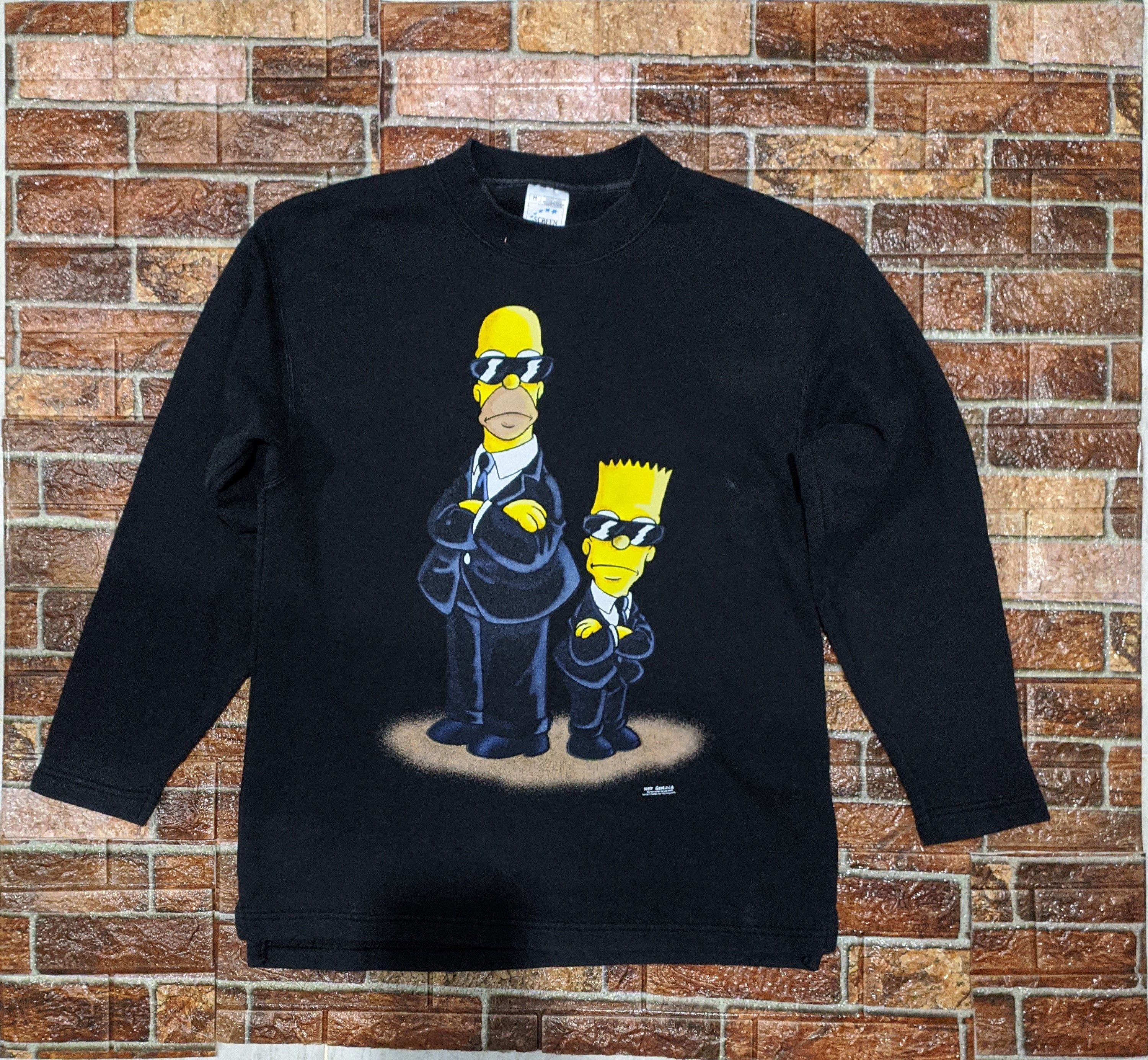 Vintage The Simpsons Cartoon Sweatshirt Men In Black Movie T-Shirts, Hoodie | PodTeesHub.com