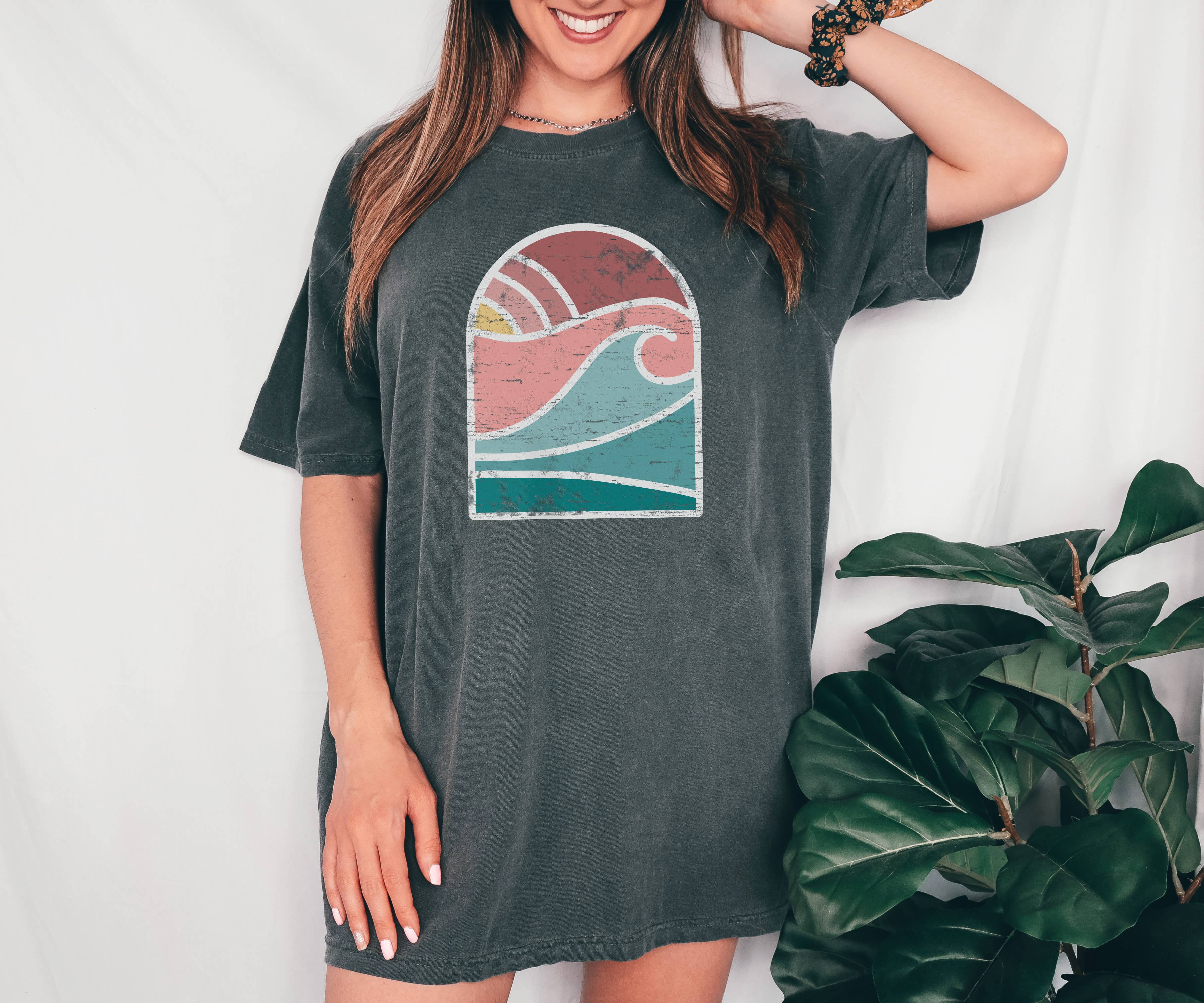 Arched Sunset Tee | Summer | Beach | Sizes S-2XL Hoodie, Sweatshirt | PodTeesHub.com