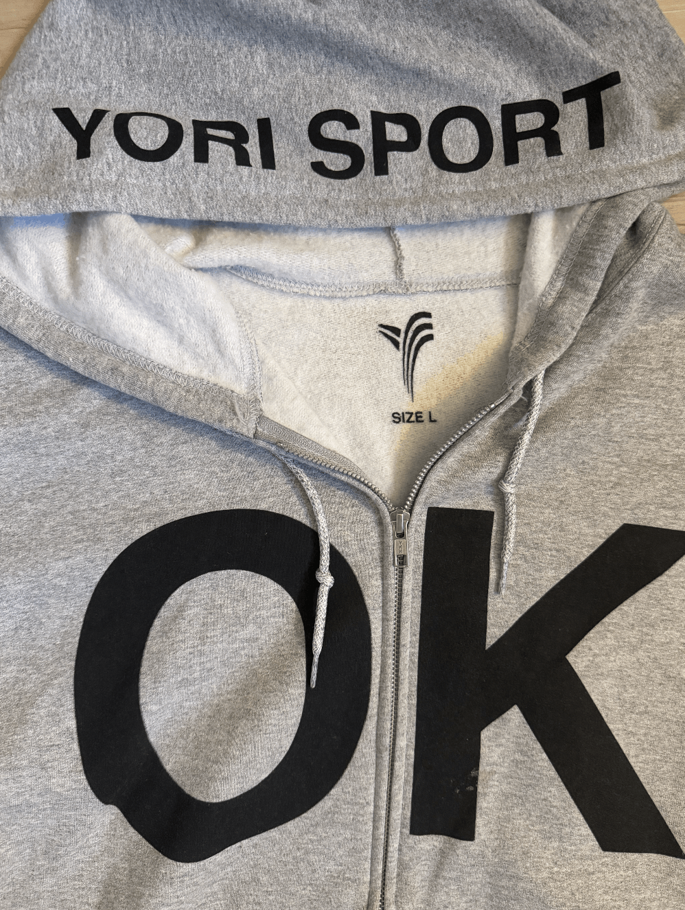 Other Yori Sport Ok It S A Party Hoodie L Grey Graphic Sweatshirt T-Shirts | PodTeesHub.com