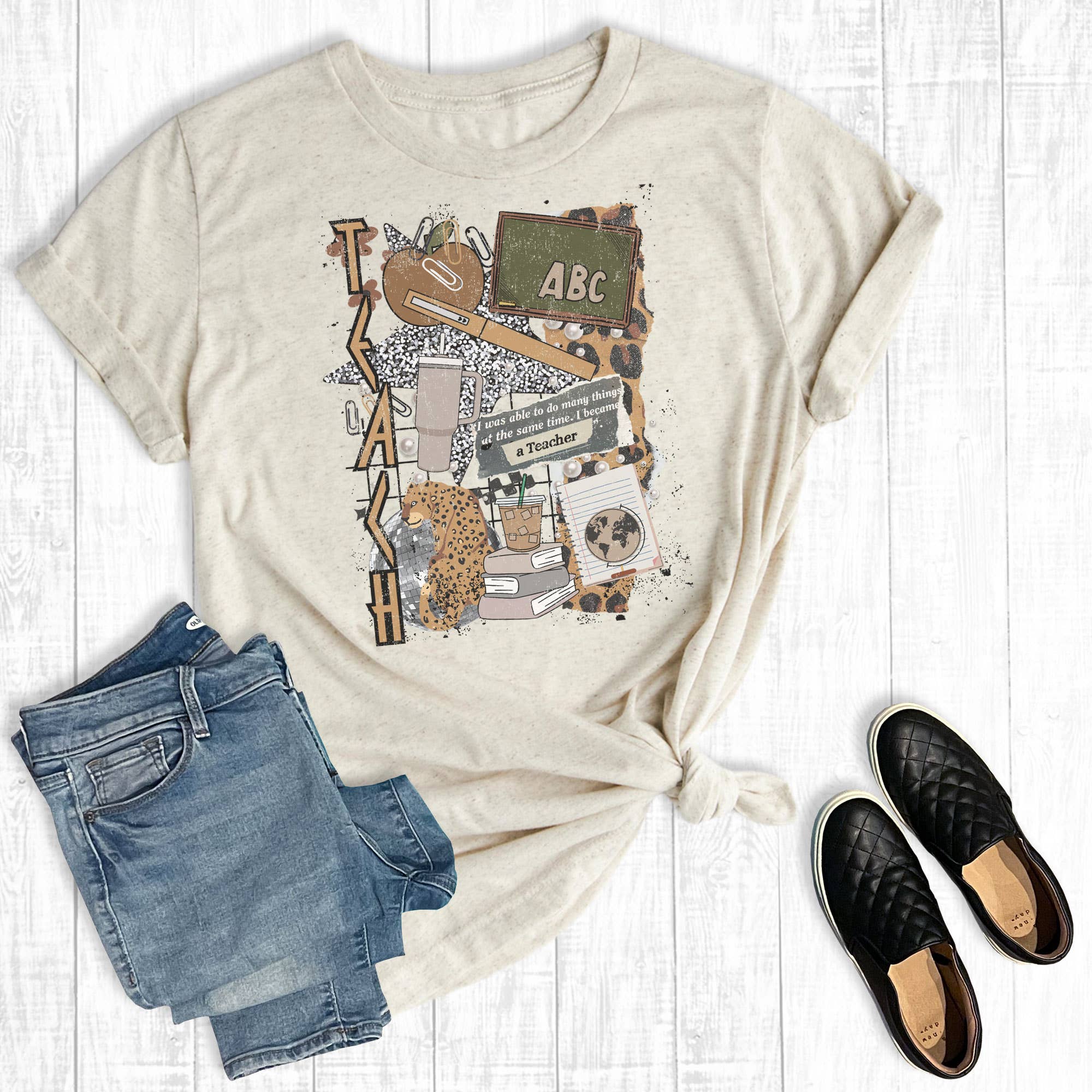 Teacher Life Collage Graphic Tee Hoodie, Sweatshirt | PodTeesHub.com