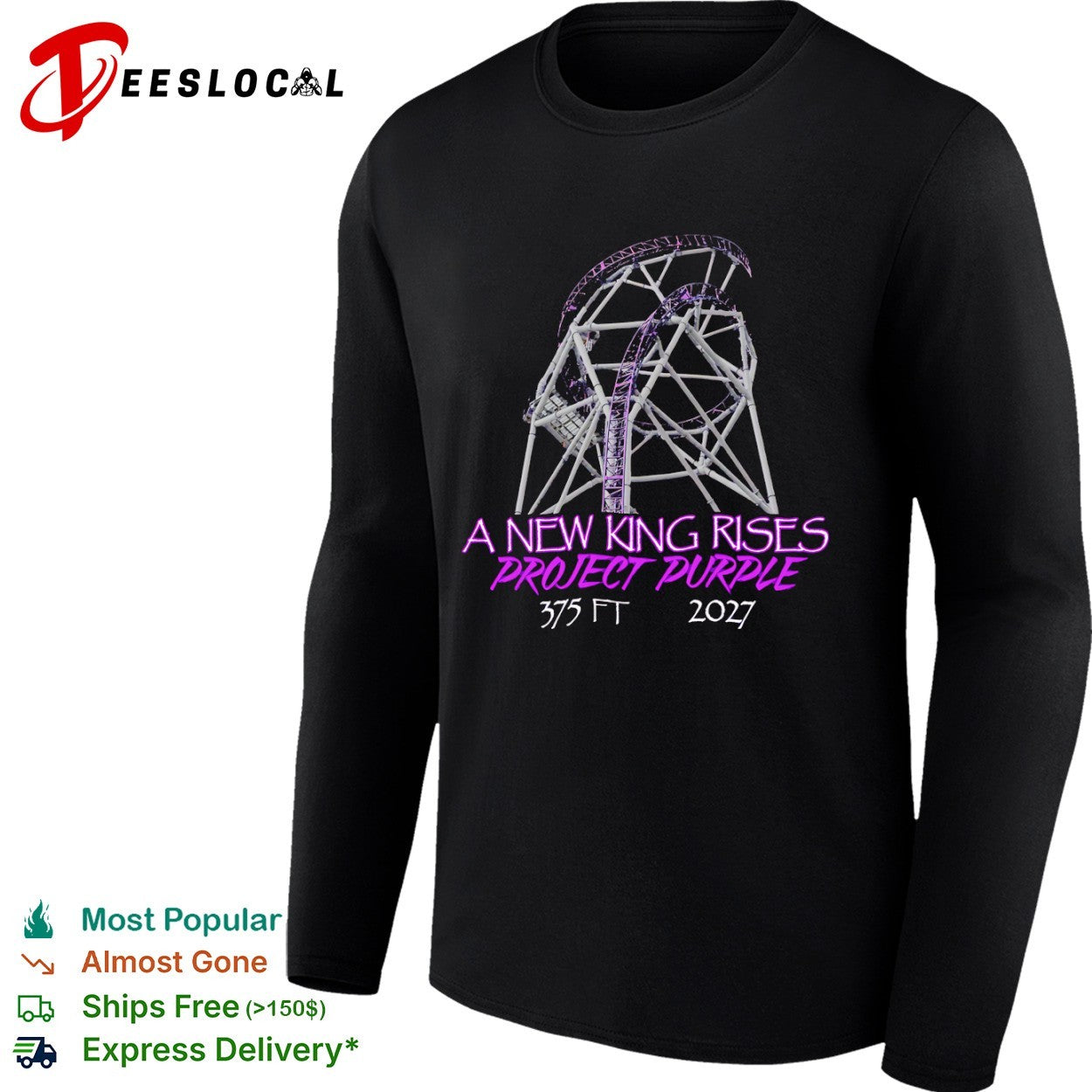A New King Rises Project Purple 375 ft 2027 Roller Coaster shirt