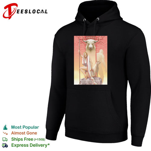 A Perfect Circle woman kneeling holding spear with dog and bull Forum Karlin Prague 2026 shirt