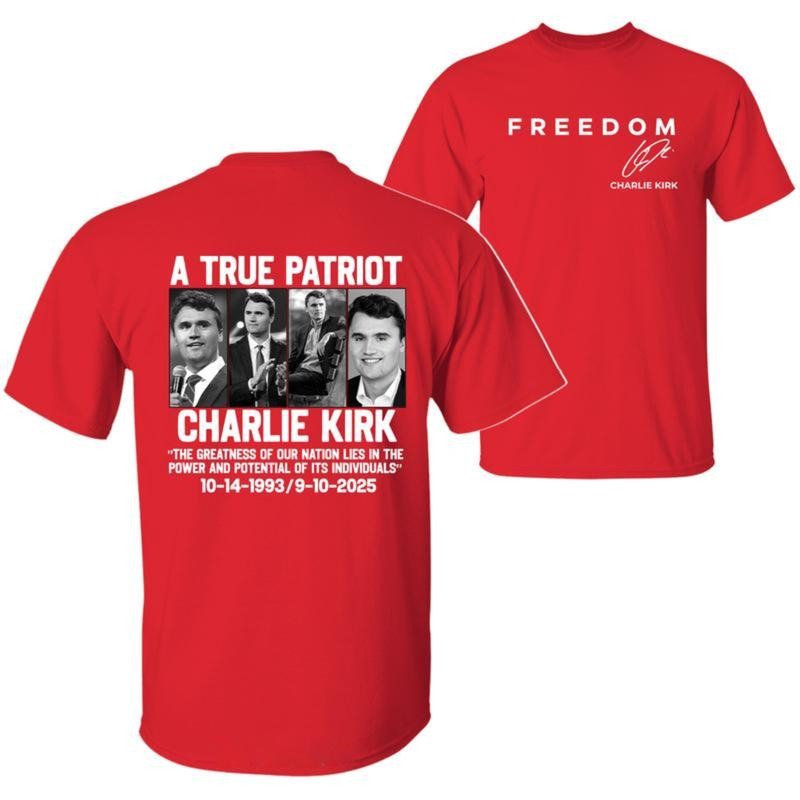 A True American Patriotic Charlie Kirk The Greatness of Our Nation T-Shirt, Wear Red on October 14th as Charles James...