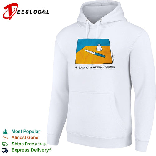 A salt with a deadly weapon knife salt shaker pun shirt