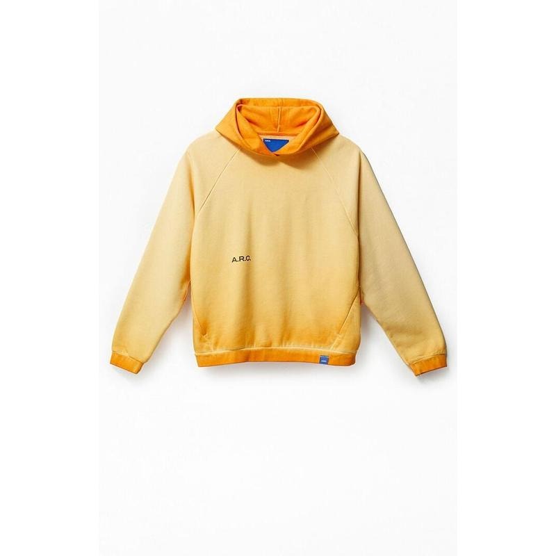 A.R.C. Men's Active Orange Heavyweight Raglan Oversized Fleece Hoodie T-Shirts, Sweatshirt | PodTeesHub.com