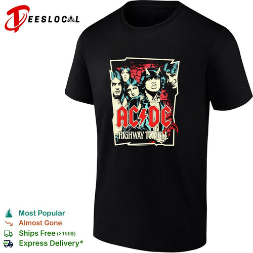 ACDC Highway to Hell illustrated band members shirt
