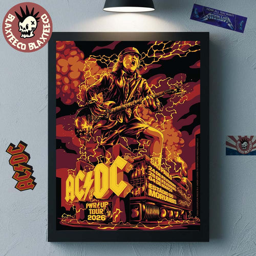 ACDC PWR Up Tour 2026 Sao Paulo Brazil Venue Poster At Estadio Do Morumbis On February 24 28 And March 4 2026 Home Decor Poster Canvas
