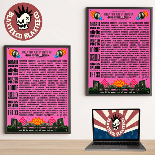 ACL Fest 2026 Austin City Limits Festival Full Lineup Poster In Austin Texas Zilker Park From October 2 To 4 And 9 To 11 2026 Poster Canvas