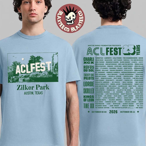 ACL Fest 2026 Austin City Limits Festival Merch In Austin Texas Zilker Park From October 2 To 4 And 9 To 11 2026 Rock Island Lineup T-Shirt