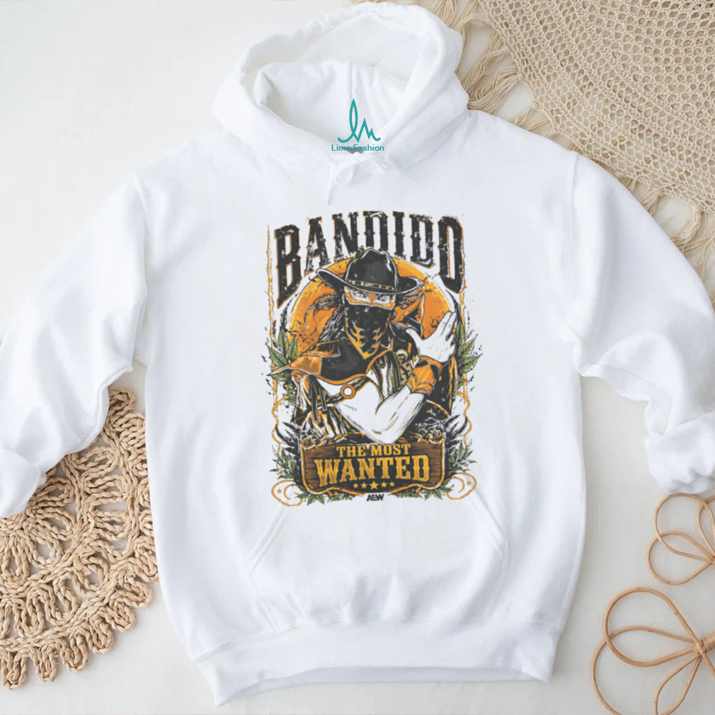 AEW Bandido The Most Wanted Wrestling Pro Logo Graphic T Shirt